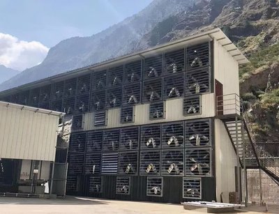 A large-scale mining farm utilizing Kaspa mining machines to optimize energy and hash power